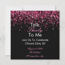 Hable 30 Con Mi Tarjeta De Invitación De Cumpleaño