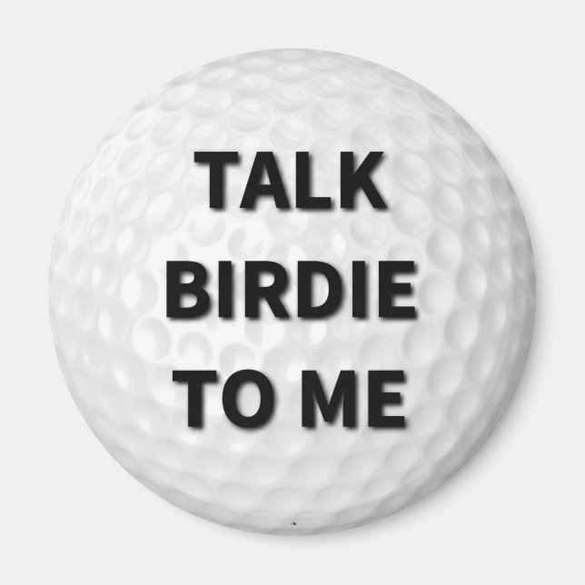Hable Birdie conmigo imán de golf (Frente)