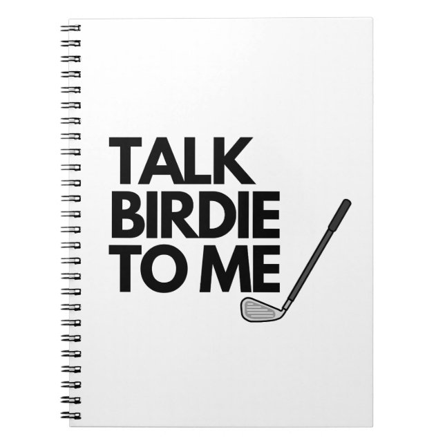 Hable Birdie Para Mí Golf Diciendo Cuaderno (Frente)