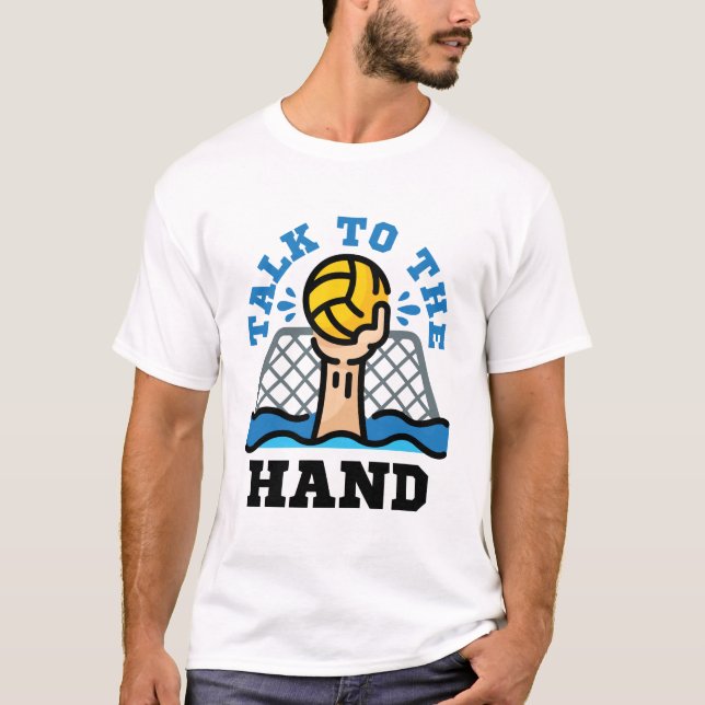 Hable con la mano divertida de Polo Goalie (Anverso)
