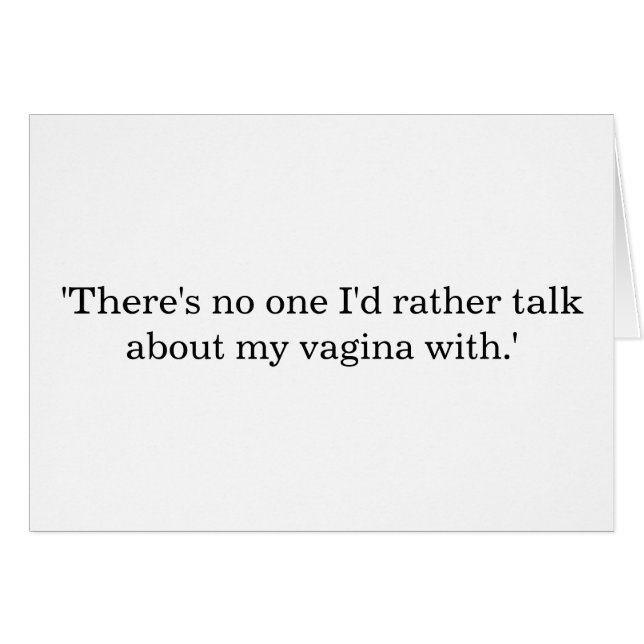 Hable de mi vagina… (Anverso (Horizontal))