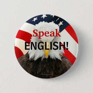 Hable el botón del Pin de Eagle del inglés