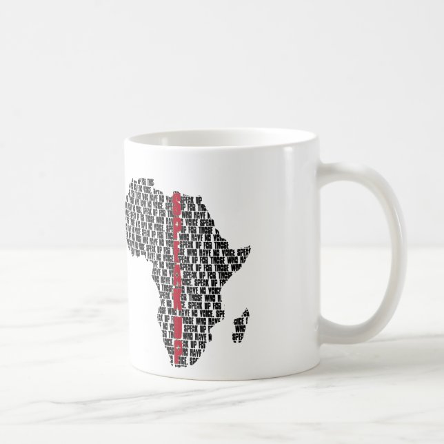 Hable encima de ` de la taza de África (Derecha)