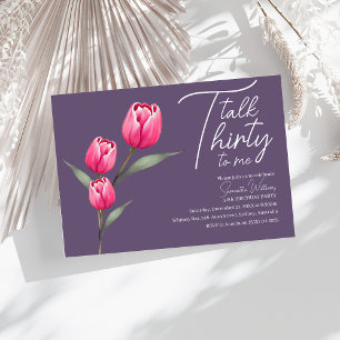 Hable Treinta para mí invitación de cumpleaños Bla