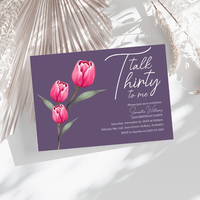 Hable Treinta para mí invitación de cumpleaños Bla (Subido por el creador)