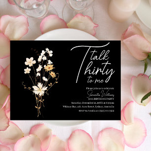 Hable Treinta para mí invitación de cumpleaños Bla
