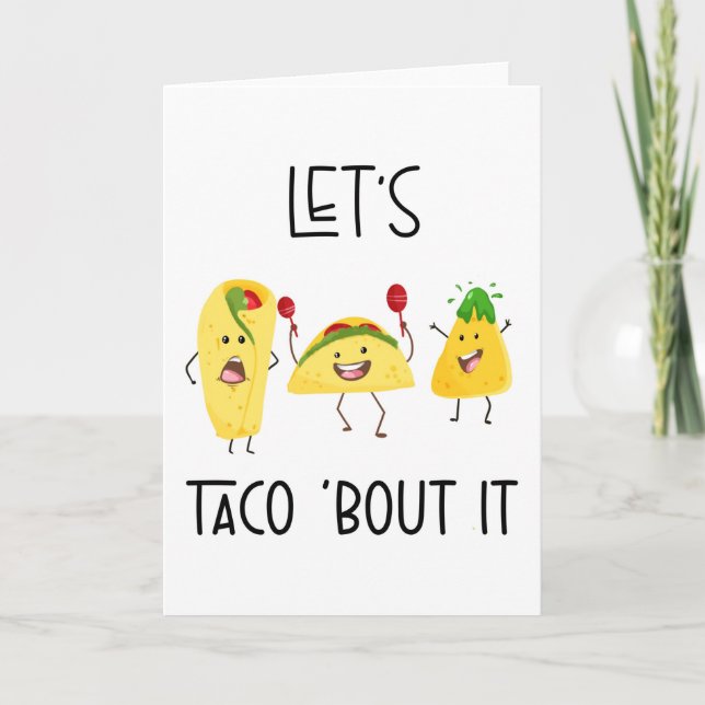 hablemos de taco sobre eso tarjeta divertida pensa (Anverso)