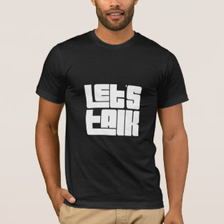 Hablemos la camisa oscura de motivación