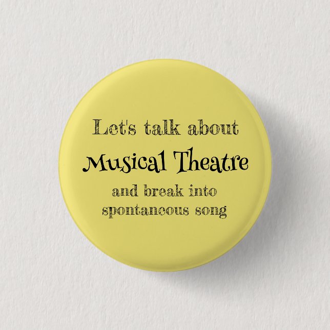 Hablemos sobre el botón de teatro musical (Anverso)