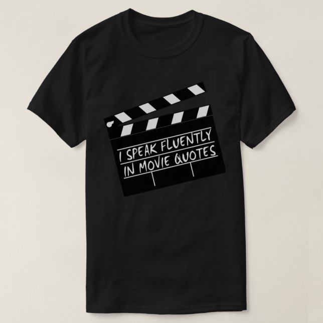 Hablo con fluidez en citas de películas Camiseta E (Diseño del anverso)