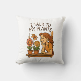 Hablo con mi Cojín decorativo de plantas