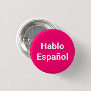 Hablo Español de rosa caliente yo hablo botón de p