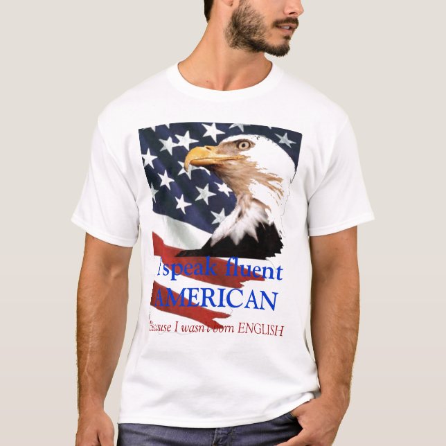 Hablo la camisa para hombre AMERICANA fluida (Anverso)