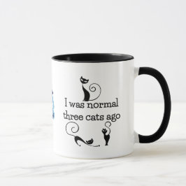 Hace taza de café normal de 3 gatos