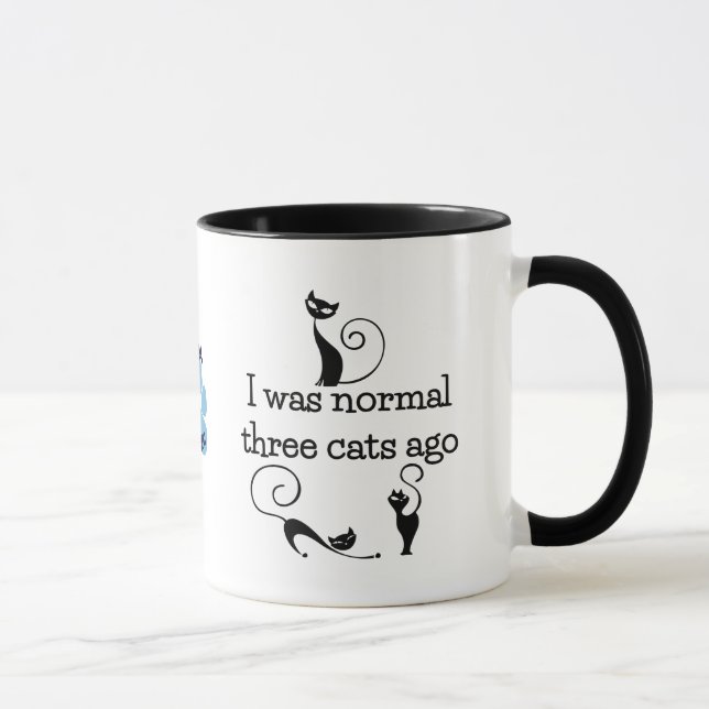 Hace taza de café normal de 3 gatos (Derecha)