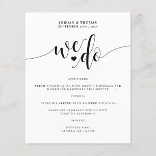 Hacemos Elegante Menú De Recepción De Bodas De Gui