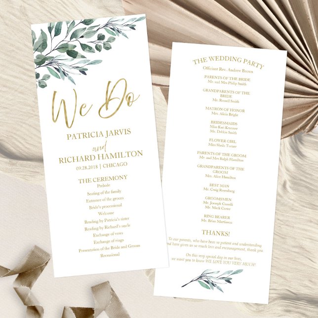Hacemos Eucalyptus Sale de Programas de Boda de Ve (Subido por el creador)