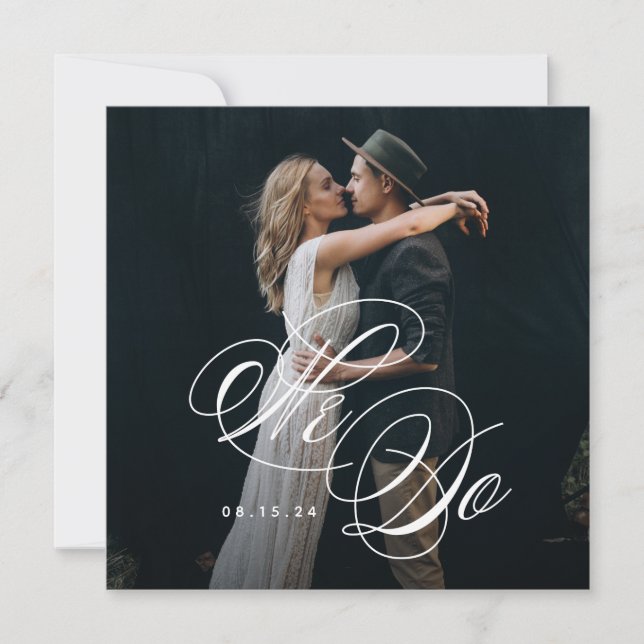 Hacemos Invitación a la boda fotográfica - Cuadrad (Anverso)