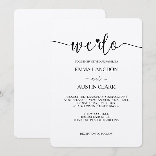 Hacemos Invitación de Boda - Kraft (Anverso / Reverso)