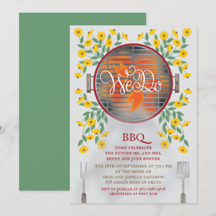 Hacemos Invitación de ducha de bodas de barbacoa