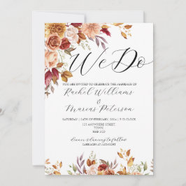 Hacemos Invitación Elegante De Boda De Flores De I