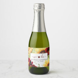 Hacemos la etiqueta de bebida Boda de girasol en e