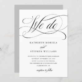 HACEMOS la invitación clásica de casamiento de cal