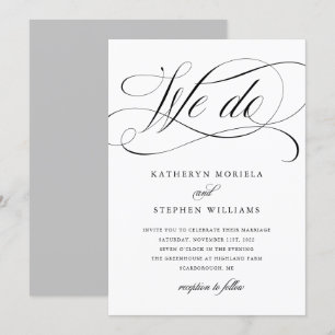 HACEMOS la invitación clásica de casamiento de cal
