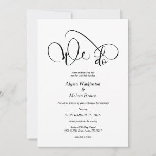 Hacemos tarjeta de invitación de boda en el tema d
