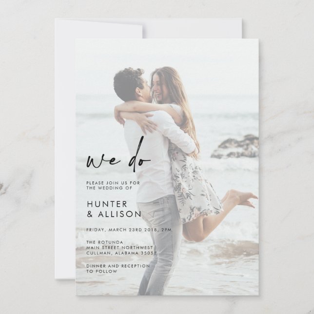 Hacemos una invitación de fotografía Boda (Anverso)