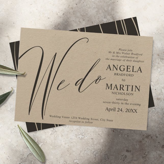 Hacemos una invitación moderna y simple a la boda  (Subido por el creador)