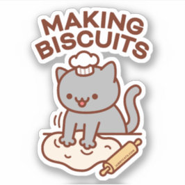 HACER DE BISCUITS Pegatina Gato DIVERTIDO