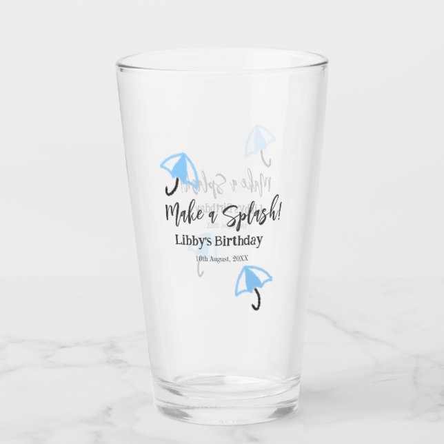 Hacer de la piscina de verano un chisporroteo azul (Anverso)