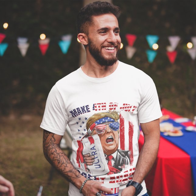Hacer el 4 de julio grande de nuevo - camiseta mas (This classic heavyweight T shirt is perfect for the man who wants to make a bold statement.)