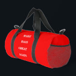 Hacer las bolsas de Duffel grandes de nuevo<br><div class="desc">Duffel Storage Gym Beach Tote Bag impresión estilo sew y extracto de declaración de moda informal impreso con un Make America Great Again Play en palabras y nombres de productos con texto blanco en el estilo de color rojo MAGA por la impresión TheFabricSeal en tienda a petición en Zazzle.com #ZazzleMade...</div>