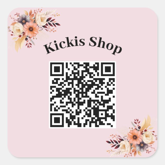 Hacer Pegatina de código QR de su propia empresa (Anverso)