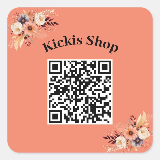 Hacer Pegatina de código QR de su propia empresa (Anverso)