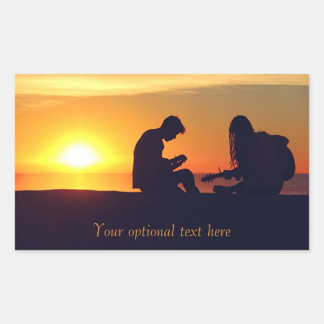 Hacer pegatinas de música/personalizado de atardec (Anverso)