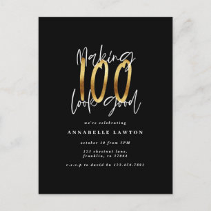 Hacer que 100 parezca una buena invitación para el