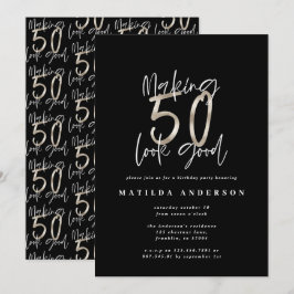 Hacer que 50 parezca un buen cumpleaños plateado e