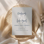 Hacer que 50 parezca una buena invitación de cumpl<br><div class="desc">Hacer que 50 parezca una buena invitación de cumpleaños gris y marina. Diseño de texto de escritura moderno. Parte de una colección.</div>