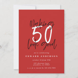 Hacer que 50 parezca una buena invitación de cumpl
