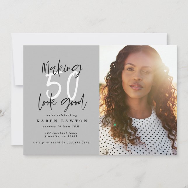 Hacer que 50 parezca una buena invitación para el  (Anverso)