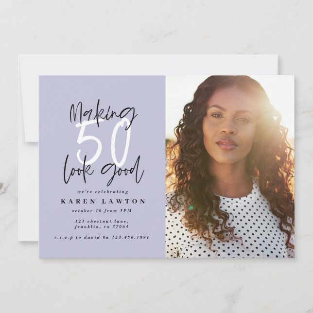 Hacer que 50 parezca una buena invitación para el  (Anverso)