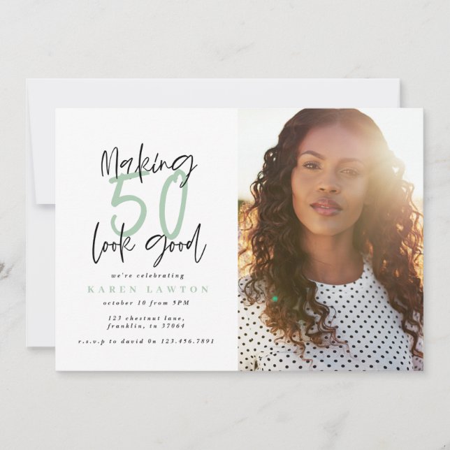 Hacer que 50 parezca una buena invitación para el  (Anverso)