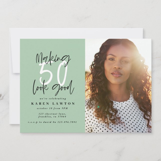 Hacer que 50 parezca una buena invitación para el  (Anverso)