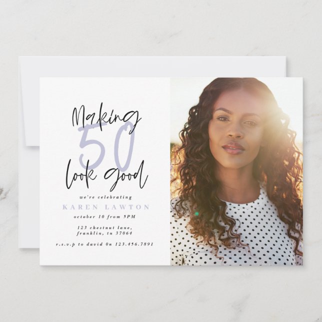 Hacer que 50 parezca una buena invitación para el  (Anverso)