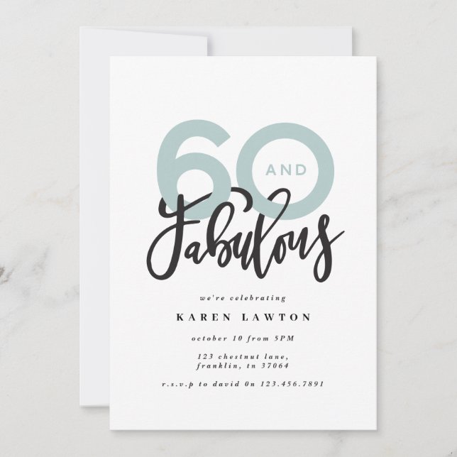 Hacer que 60 parezca un buen cumpleaños de la tipo (Anverso)