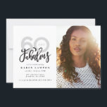 Hacer que 60 parezca una buena invitación para el<br><div class="desc">Haciendo 60 miradas,  sesenta y una fabulosa invitación de cumpleaños con fotos. Texto de escritura moderno sobre diseño tipográfico de tendencia. Parte de una colección. Los colores se pueden personalizar.</div>