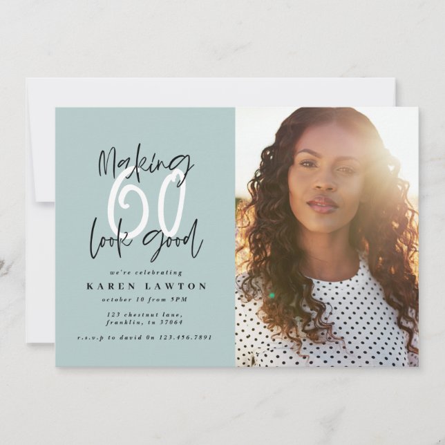 Hacer que 60 parezca una buena invitación para el  (Anverso)